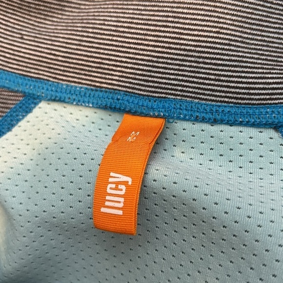 Lucy women’s blue long sleeve quarter zip activewear shirt size medium - Picture 6 of 7